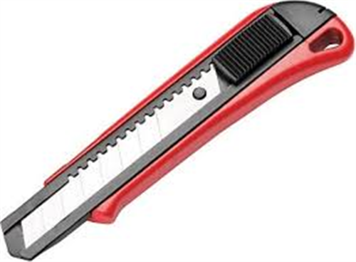 VİPTEC METAL MAKET BIÇAĞI KIRMIZI DESENLİ 36 ADET